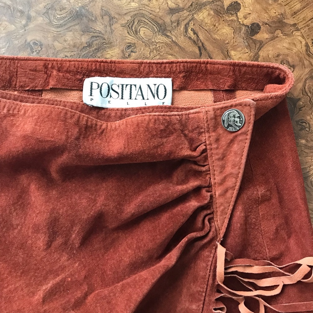 Vintage Positano Pelle Genuine Leather Skirt - Picture 4 of 4